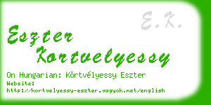 eszter kortvelyessy business card